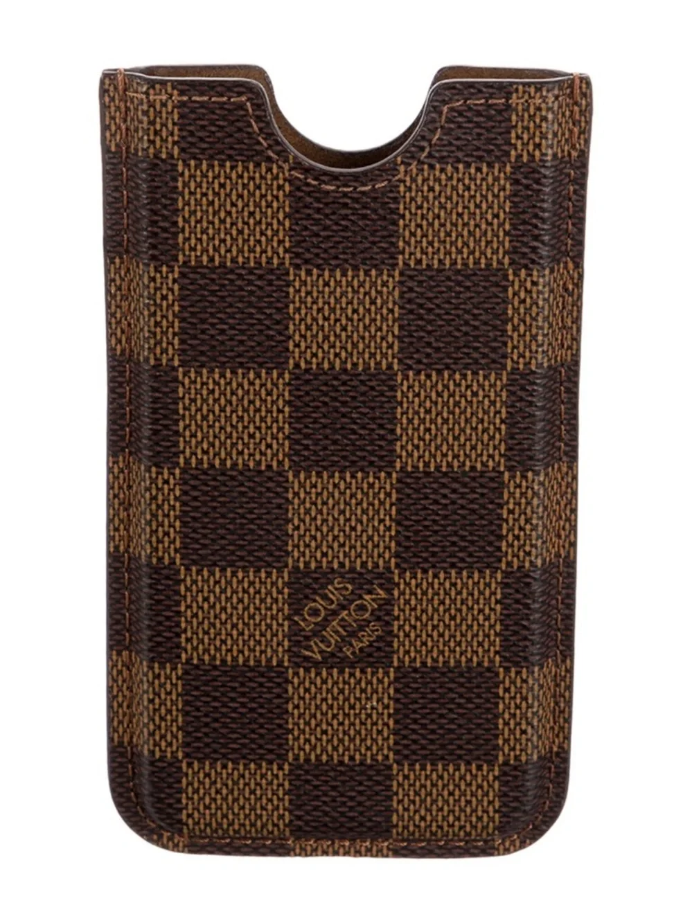 Louis Vuitton Brown Damier Ebene Checkered Card Case - Picture 2 of 4